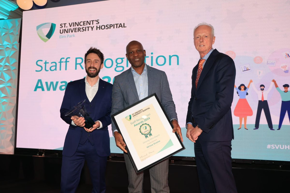 The Unsung Hero Award winner 2024 is…Idrissa Drame! Idrissa, our incredible stock manager in the Emergency Department, ensures we are always equipped to provide the best care. His constant smile, helpful nature &amp; dedication make him invaluable. Congrats! 🎉 #SVUH #SVUHAwards
