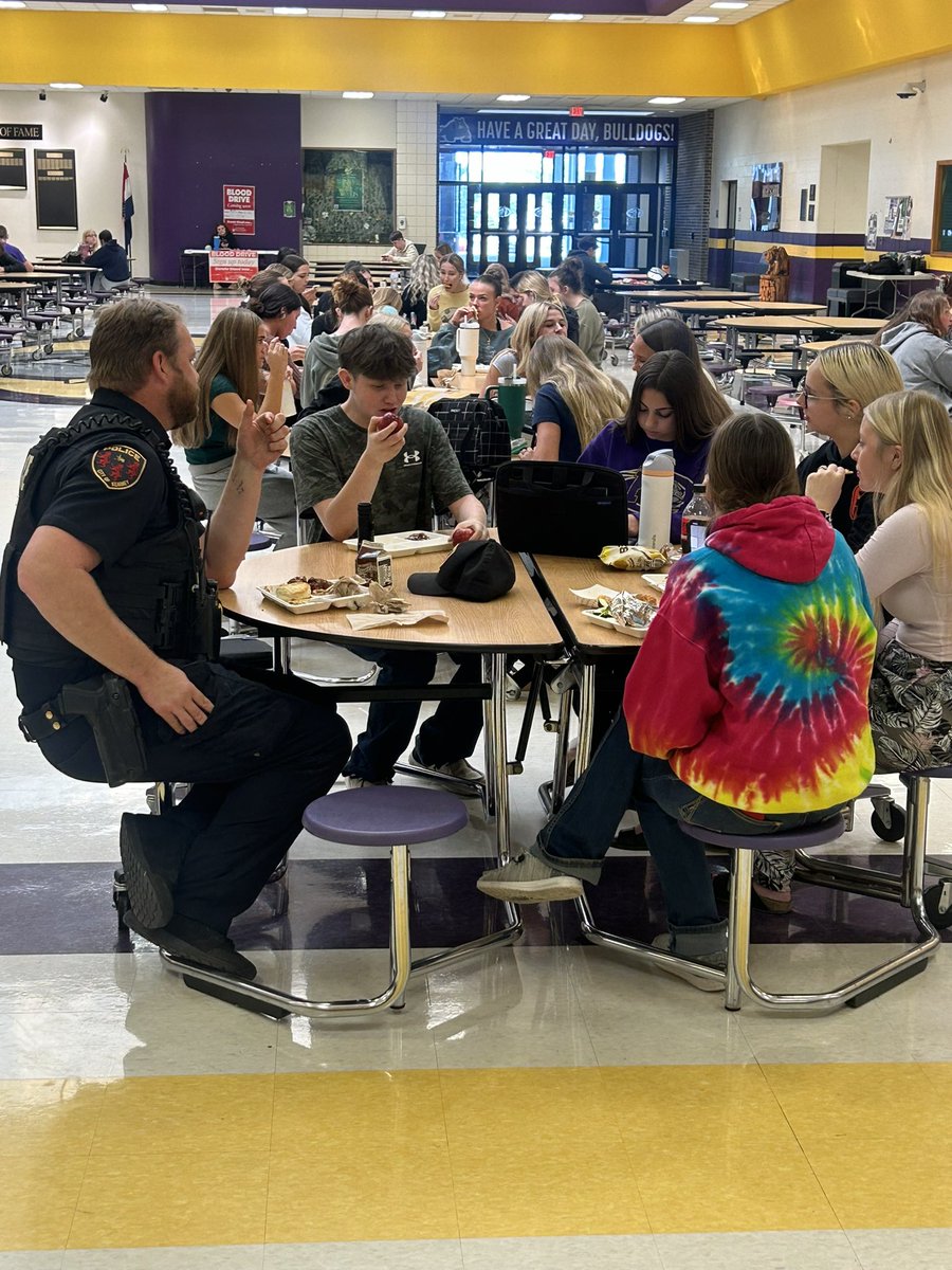 Thank you, Officer Abbott,
for having lunch with us this week. The kids already asked when you are coming back!