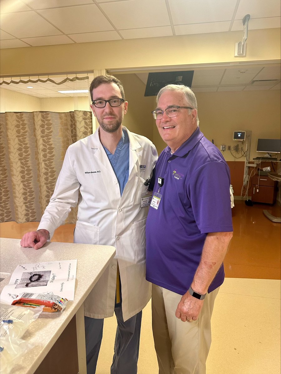 June 30 marked a remarkable day for Mike Everett - not only his first volunteer shift at Silver Cross Hospital, but also the 1-year anniversary of his life-saving surgery!  bit.ly/4eI0FQQ