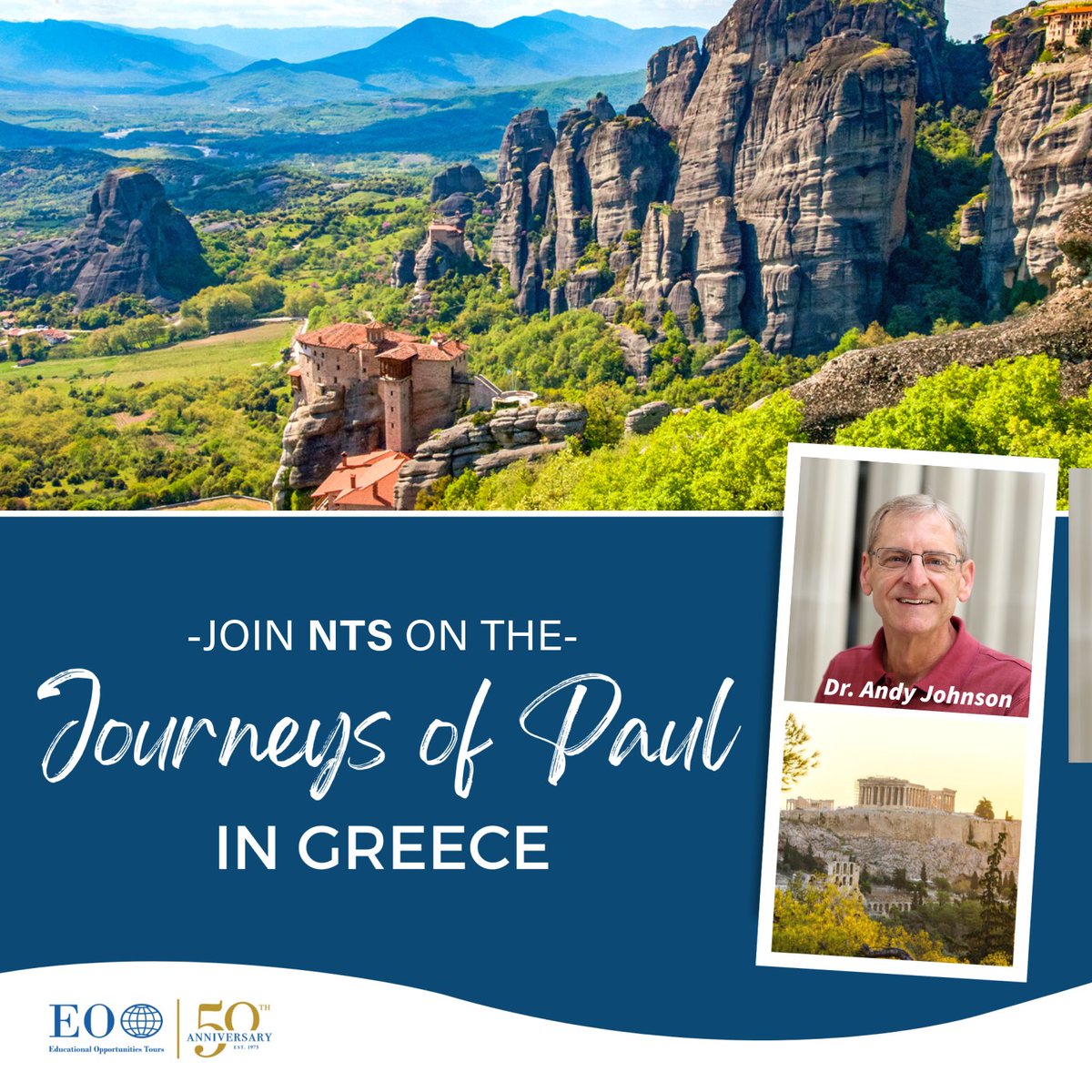 May 13-20, 2025!

Join NTS and New Testament professor Dr. Andy Johnson and follow the Apostle Paul’s footsteps.

Register by October 13, 2024, and save $50 

Visit nts.edu/greece for more information!

Questions? Contact advancement@nts.edu