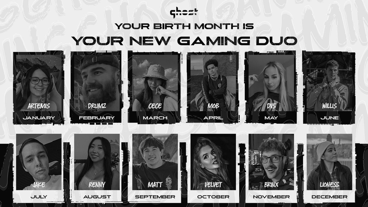 Ghost Gaming (@ghostgaming) on Twitter photo Your birth month is your new duo ๐ฎ Your birth month is your new duo ๐ฎ
