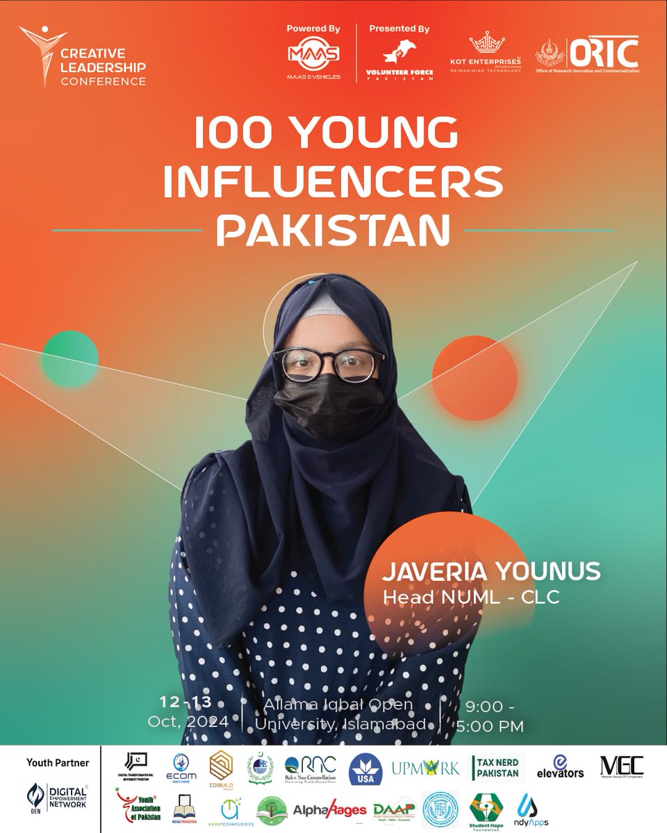 We are pleased to announce Javeria Younus, Head of NUML-VFP, as a distinguished guest at the Creative Leadership Conference 2024! 🌟