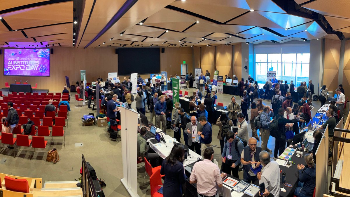 tilos_ai's tweet image. At this year&apos;s Summit for AI Institutes Leadership TILOS shared how we bridge the gap between cutting-edge AI research and real-world applications.
At AI Institutes Expo Day we showcased a favorite K-12 outreach project: a robotic flower that blooms when you smile at it.