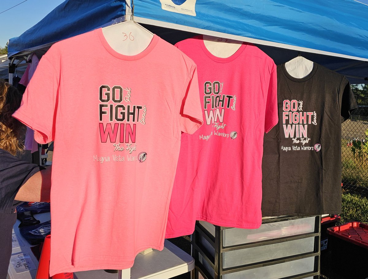 Here’s a suggestion for your social media post:

PINK OUT SHIRTS ON SALE NOW!! 🎉
Show your support and grab your Pink Out shirt at tonight's game! 💖
Sizes Small to XL: $12
Sizes 2XL to 5XL: $15
Don’t miss out – see you at the game! 🏈 #PinkOut #Support #MVHSWBB