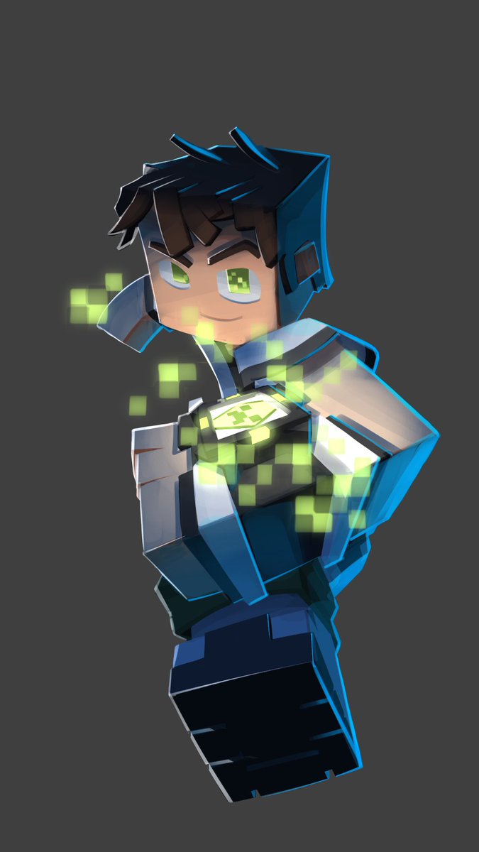 ben10 minecraft style concept