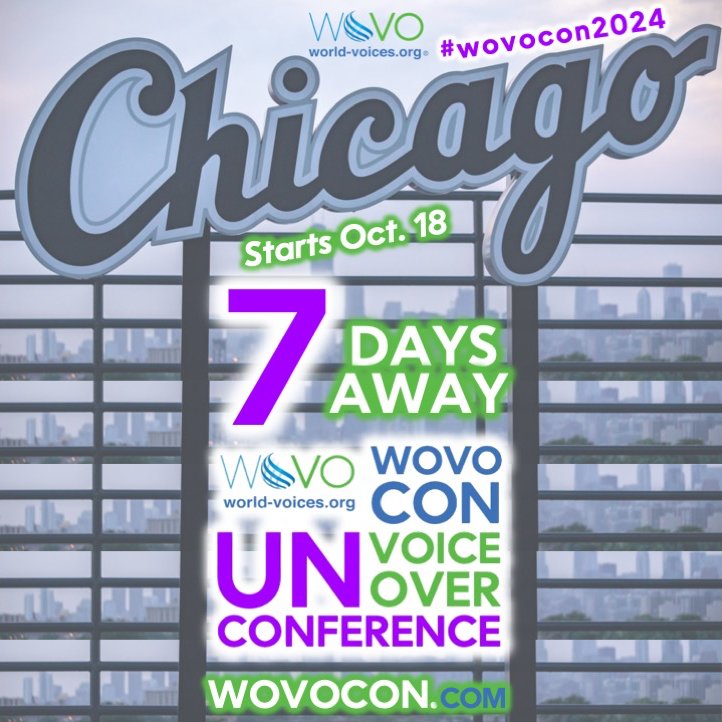 Next Friday, the WoVOCon Voiceover Unconference gets underway in Chicago. Thinking you're sorry to miss it? Well then don't! Visit wovocon.com to register today.  #wovocon2024 #wovocon #unconference #voiceover #voicetalent #voiceactor #wovo #voiceactor #worldvoicesorg