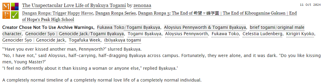 zenonaaa's tweet image. TogaFuka Week Day 5: Free!

AO3: archiveofourown.org/works/59367043…
tumblr: zenonaa.tumblr.com/post/764081577…