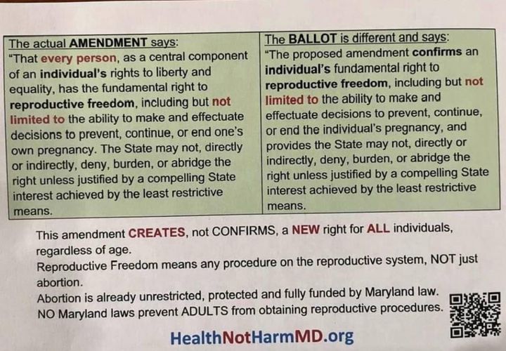 TalbotMD_GOP's tweet image. FYI....Maryland’s Constitutional Amendment 1…
#ReproductiveFreedomAmendment #MarylandConstitution
#Question1
