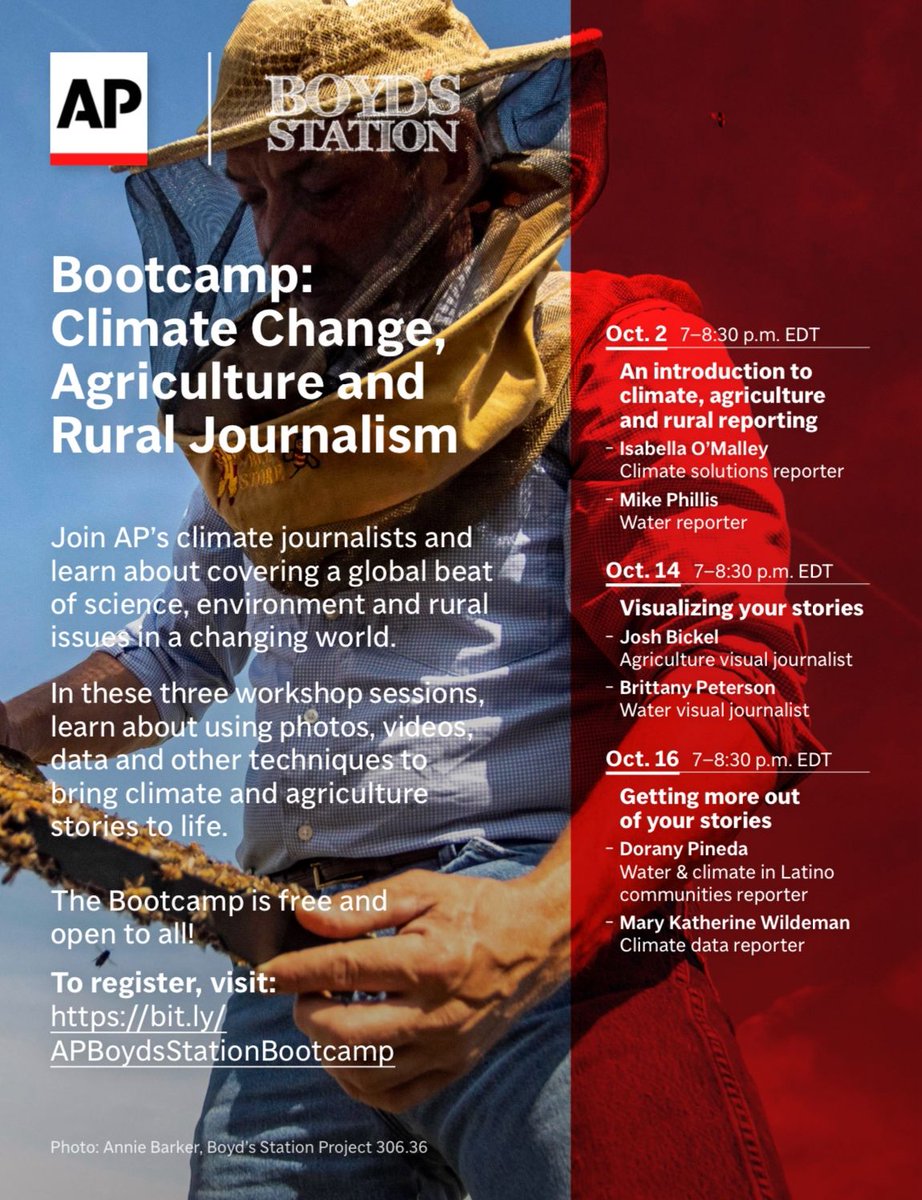 Brittany Peterson (@brittanykpeters) on Twitter photo Join me and <a href="/joshuabickel/">Joshua A. Bickel</a> Monday evening for a free bootcamp on visual reporting on climate, agriculture and rural communities! Join me and <a href="/joshuabickel/">Joshua A. Bickel</a> Monday evening for a free bootcamp on visual reporting on climate, agriculture and rural communities!