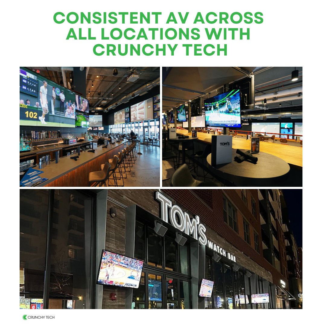 CrunchyTek's tweet image. Multiple locations, one consistent AV experience. Crunchy Tech standardizes solutions across your franchise! 

Learn more bit.ly/4dGiZIC?utm_so… 

#FranchiseSolutions 
#AVIntegration 
#AVSolutions 
#AV
#Audiovisual
#audiovisualproduction
#soundengineering
#soundsystem