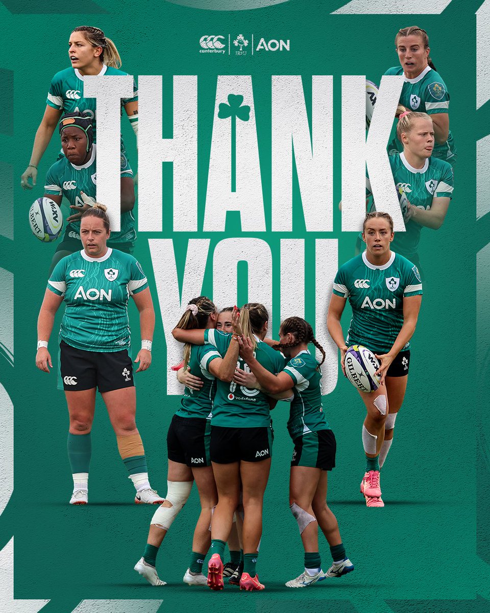 A memorable season, topped off by a brilliant campaign in Vancouver - thank you for all the incredible support! 💚

#IrishRugby