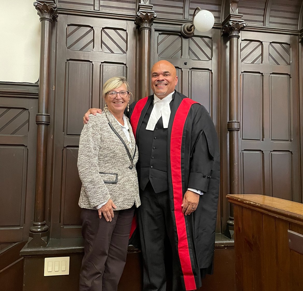 It’s was an honour today to bring remarks as Minister of Justice, to celebrate the swearing in of our newest Chief Judge, the honourable Perry Borden.  The Hon. Judge Perry F. Borden was sworn in as the  first African Nova Scotian to achieve that position.