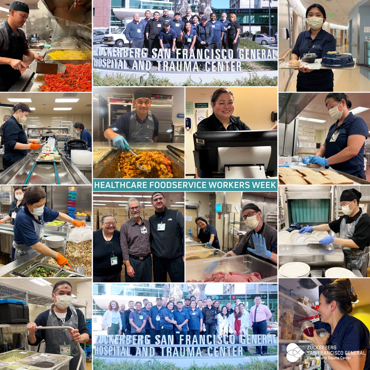 ZSFGCare's tweet photo. We celebrate our amazing team of 130+ #HealthcareFoodService workers who serve approximately 438,000 patient meals and 547,000 cafe meals annually while providing exceptional service and a comforting dining experience at our healthcare facilities 365 days a year! https://t.co/orxz9QhEZN