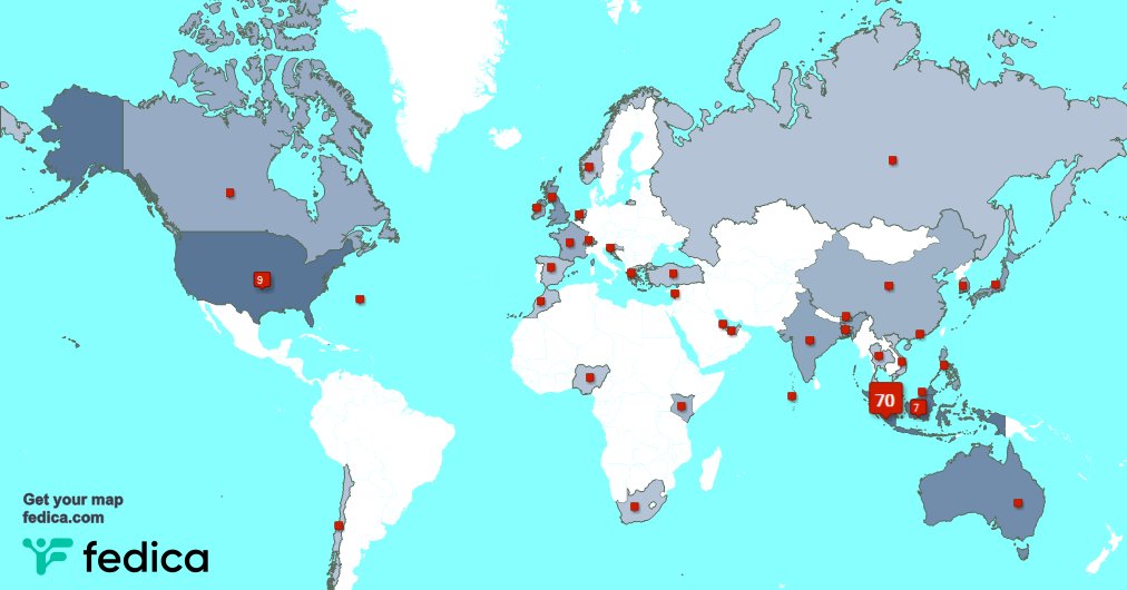 I have 1 new followers from USA last week. See fedica.com/!markbonafide