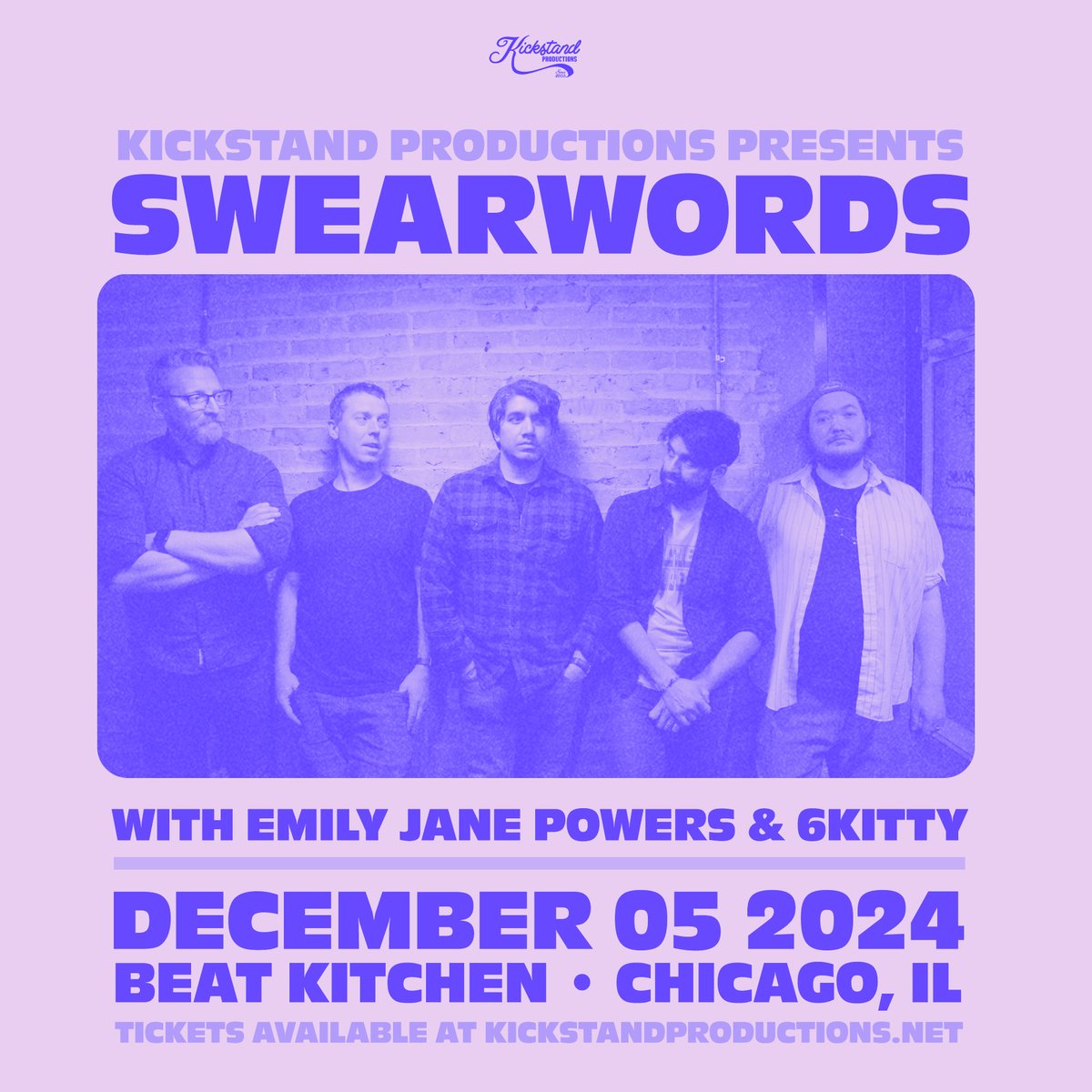 💥 JUST ANNOUNCED 💥
<a href="/SwearwordsMusic/">Swearwords</a> with Emily Jane Powers &amp; 6kitty
📆 THURS., DECEMBER 5 at <a href="/beatkitchenbar/">Beat Kitchen</a> 
🎟 ON SALE NOW
🔗 bit.ly/3Njr4bD