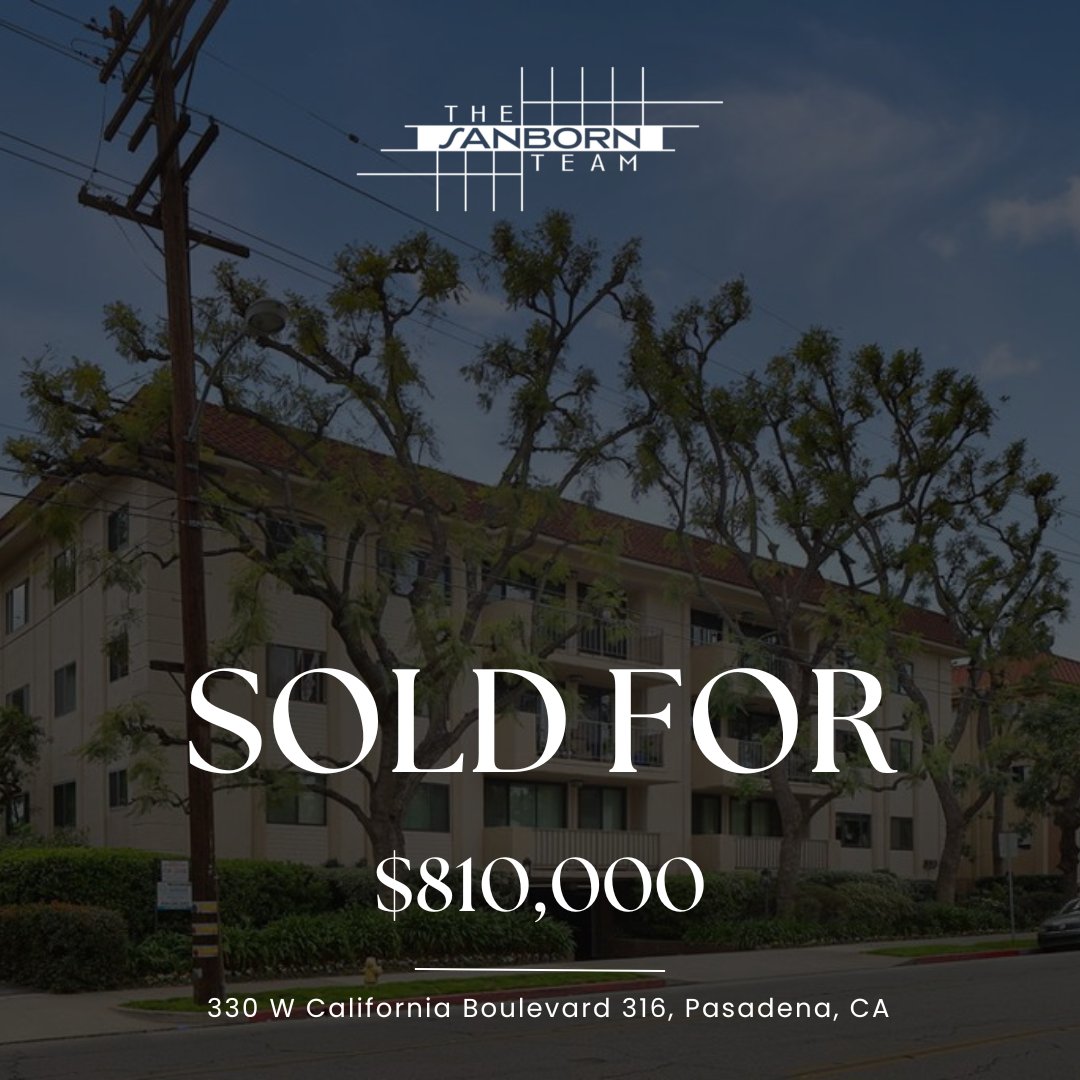sanbornteam's tweet photo. [SOLD] Congrats to the new owners of this Pasadena condo!

DM, call, or email us if you're looking to buy or sell in Inglewood as well.

Nancy Sanborn | DRE# 00771096
Brian Joy | DRE# 01324371
Berkshire Hathaway HomeServices California Properties

#pasadena #probate #realestate https://t.co/txM8FaasYb