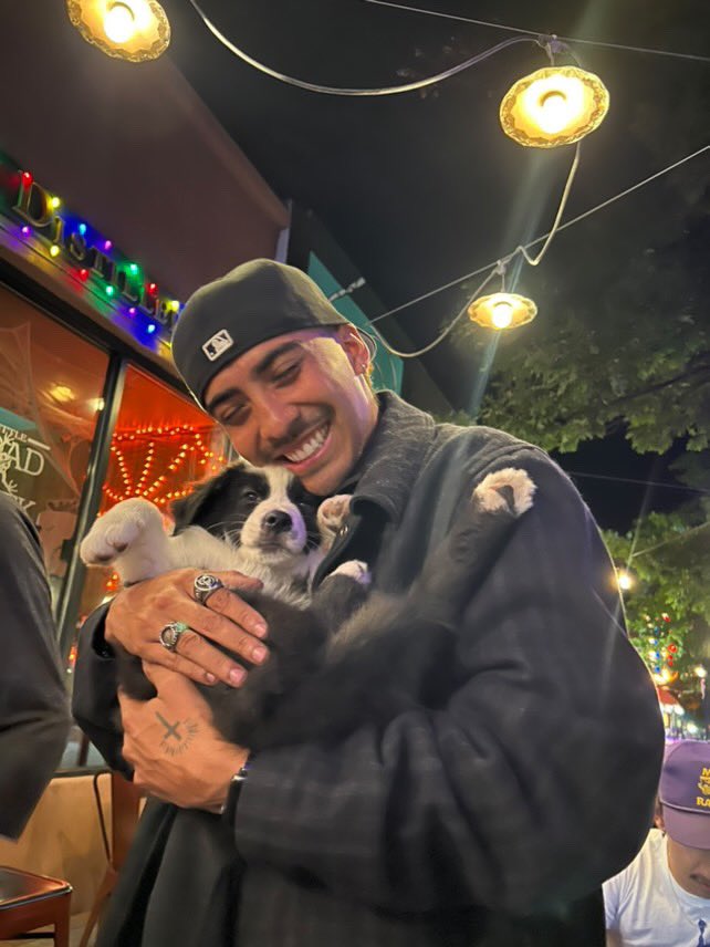cowboytanz's tweet photo. thanks dude who brought his puppies to the bar last night https://t.co/4CcVoK7JT4