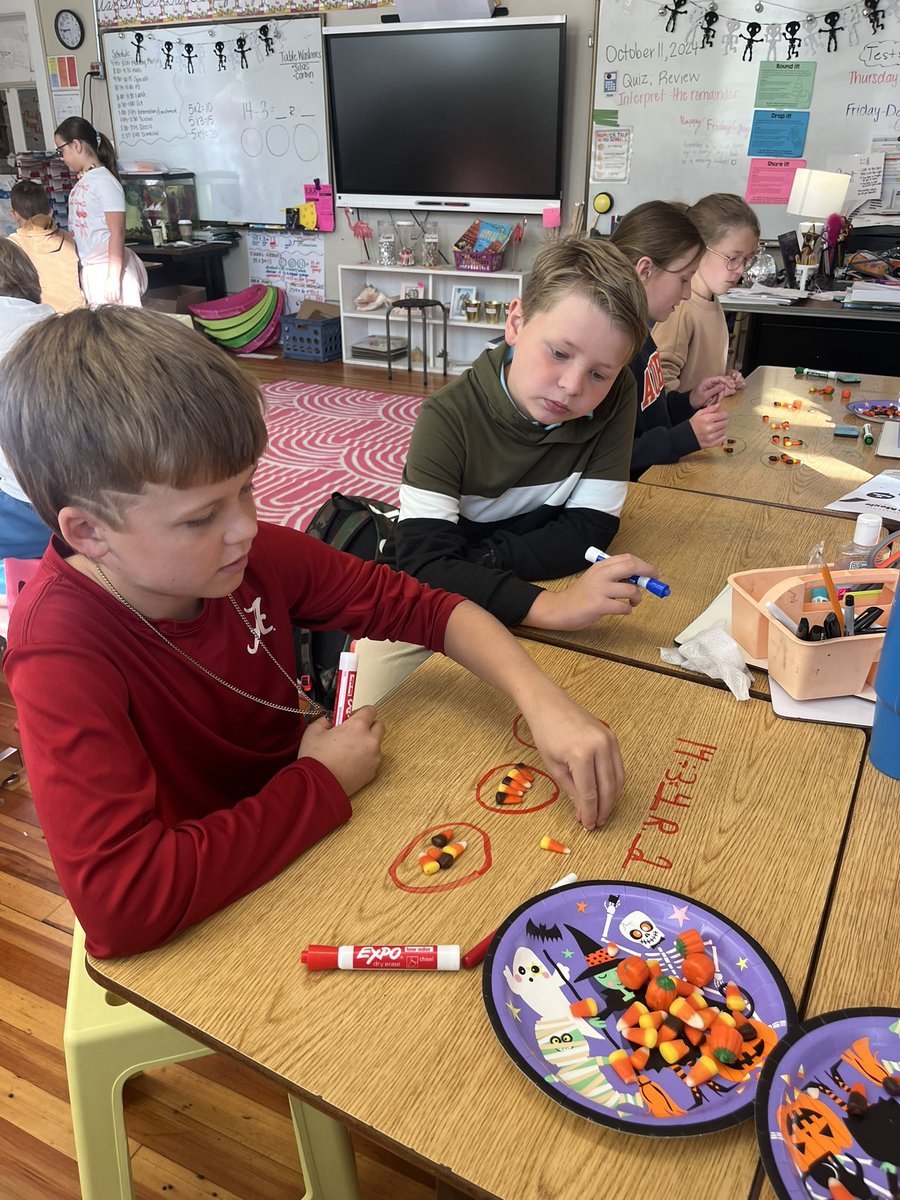 Jada Mitchell (@mitchell_ees) on Twitter photo We read one of my favorites; “A Remainder of One,” then had fun in math by dividing candy corn into equal groups to find quotients and remainders! Long division, here we come! 🎃 <a href="/EastElemCCS/">EastElementary</a> We read one of my favorites; “A Remainder of One,” then had fun in math by dividing candy corn into equal groups to find quotients and remainders! Long division, here we come! 🎃 <a href="/EastElemCCS/">EastElementary</a>