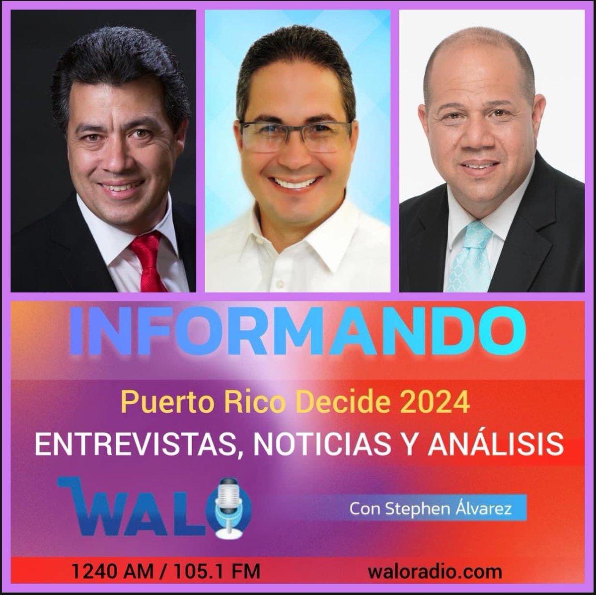 stephenalvarez's tweet image. Encuestas, debates, diálogos y controversias. Lo analizamos este sábado a las 10 a.m., en #Informando #PuertoRicoDecide2024, con Joel Isacc Diaz Rivera y Alejandro Martínez. Por @waloradio Radio 1240 AM / 105.1 FM y WaloRadio.com. #radioshow #Humacao #puertorico