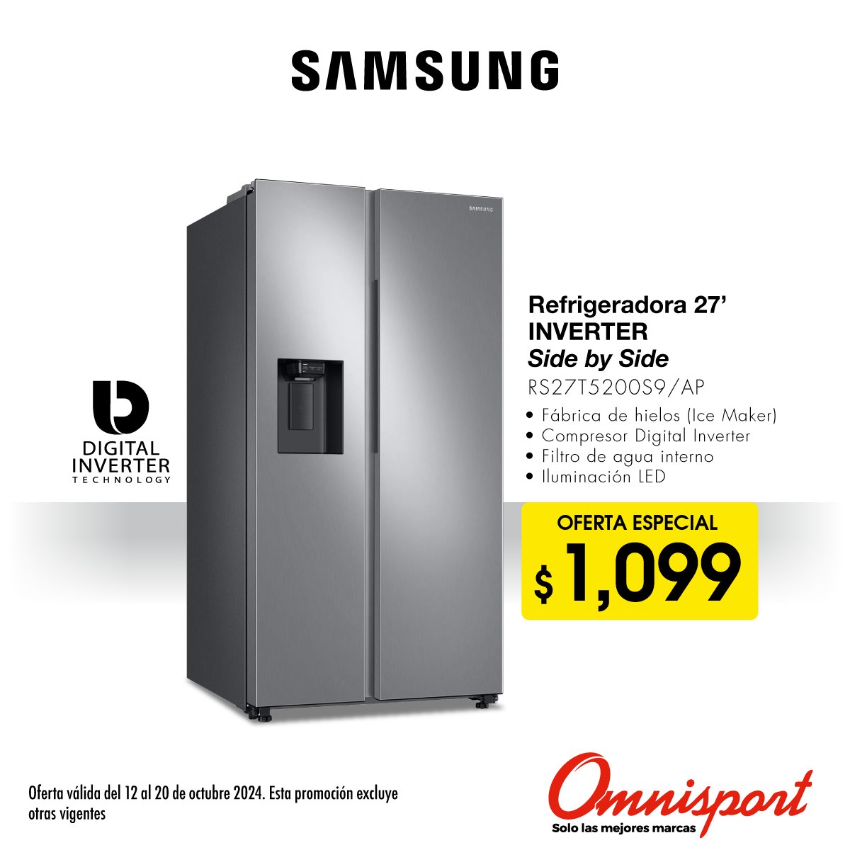 Mantén siempre frescos tus alimentos con una refrigeradora Samsung. 😎 Cuenta con Ice Maker y  tecnología Digital Inverter, la cual utiliza hasta 50% menos de energía.

tinyurl.com/2xdm7vn4