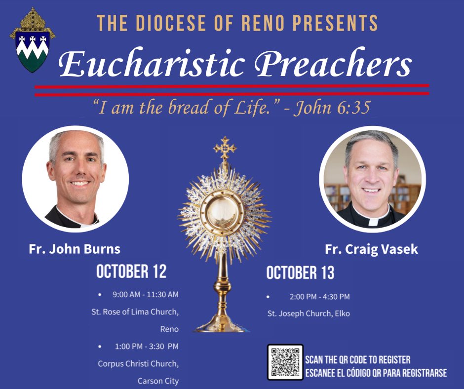 This weekend, Mini Retreats with Eucharistic Preachers! Don't miss this unique opportunity. 

Register today! 
highdesertcatholic.flocknote.com/signup/177378