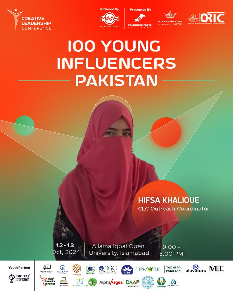 We are delighted to announce Hifza Khalid, Outreach Coordinator at Creative Leadership Conference 2024 and a key member of VFP! 🌟