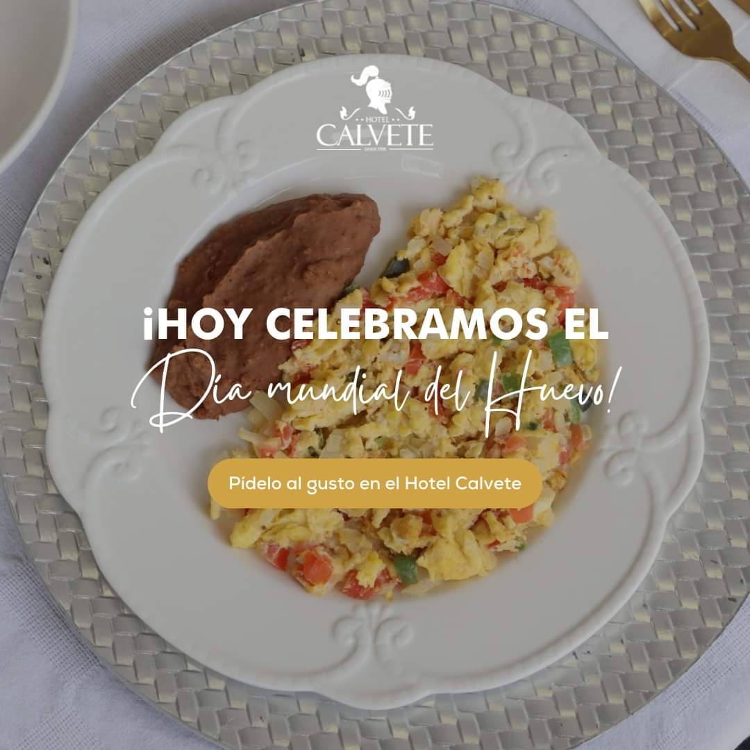 Hotel_Calvete's tweet photo. 🥚🌍 ¡Feliz Día Mundial del Huevo! 🥚🌍
-
Hoy celebramos el huevo, el protagonista de muchas recetas deliciosas.
-
¿Cuál es tu platillo favorito con huevo? 
¡Déjanos saber y ven a disfrutarlo con nosotros! https://t.co/xmj5h3PCpU