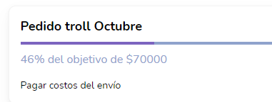 nahuelavalos86's tweet photo. Ya vamos 46% de los costos cubiertos por https://t.co/x4nJXCxBwY 
Se recibe toda ayuda para poder seguir trayendo cartitas de afuera para la comunidad  SIN COSTOS NI COMISION 💣🛑 https://t.co/wDMO8aieji