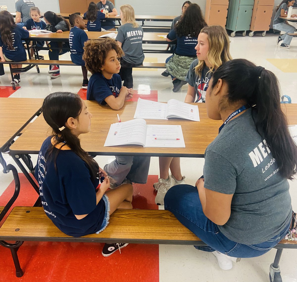 Today was amazing ! The <a href="/StonyPointHS/">Stony Point H S</a> 🏈team greeted kids, we had the best visit w/ <a href="/RoundRockISD/">Round Rock ISD</a> Board Members including walking a few of our phenomenal classrooms, &amp; finally Academy 4 enrich/mentor sessions. I love being <a href="/RobertsonElem/">Vic Robertson Elementary</a> Roadrunner! ❤️💛❤️💛