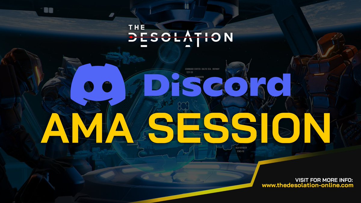 Mercenaries! Hop in to <a href="/Play_Desolation/">The Desolation | Wishlist on Steam</a>  Discord  Tuesday, October 15th, at 3pm (UTC) for an AMA with their Lead Game Designer, CEO and more as they talk about the game and what's to come! 📢

Join here: buff.ly/47WufQ4