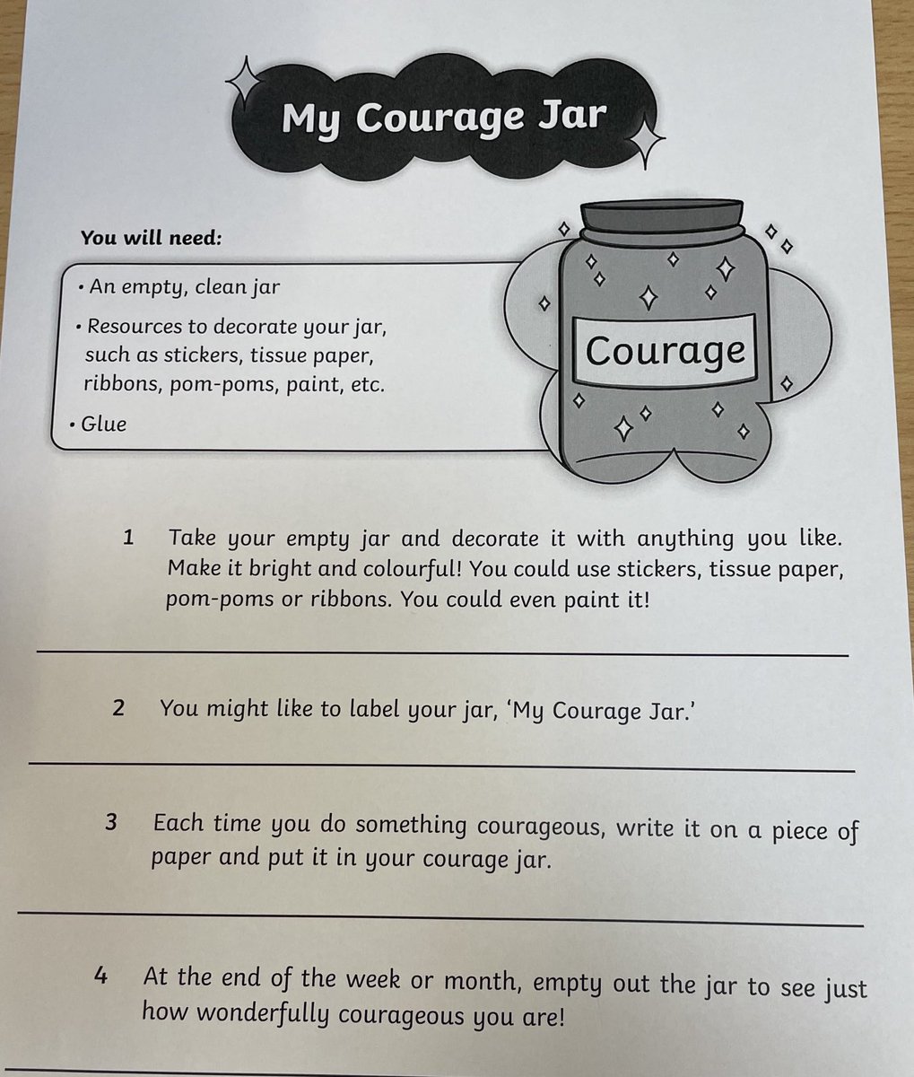 In lunch club and Breakfast Club this week, we’ve had a focus on supporting our mental health. Today, we looked at a story about inner strength and then made our own ‘courage jars’. Perhaps you could make one at home…. #mentalhealthweek #innerstrength