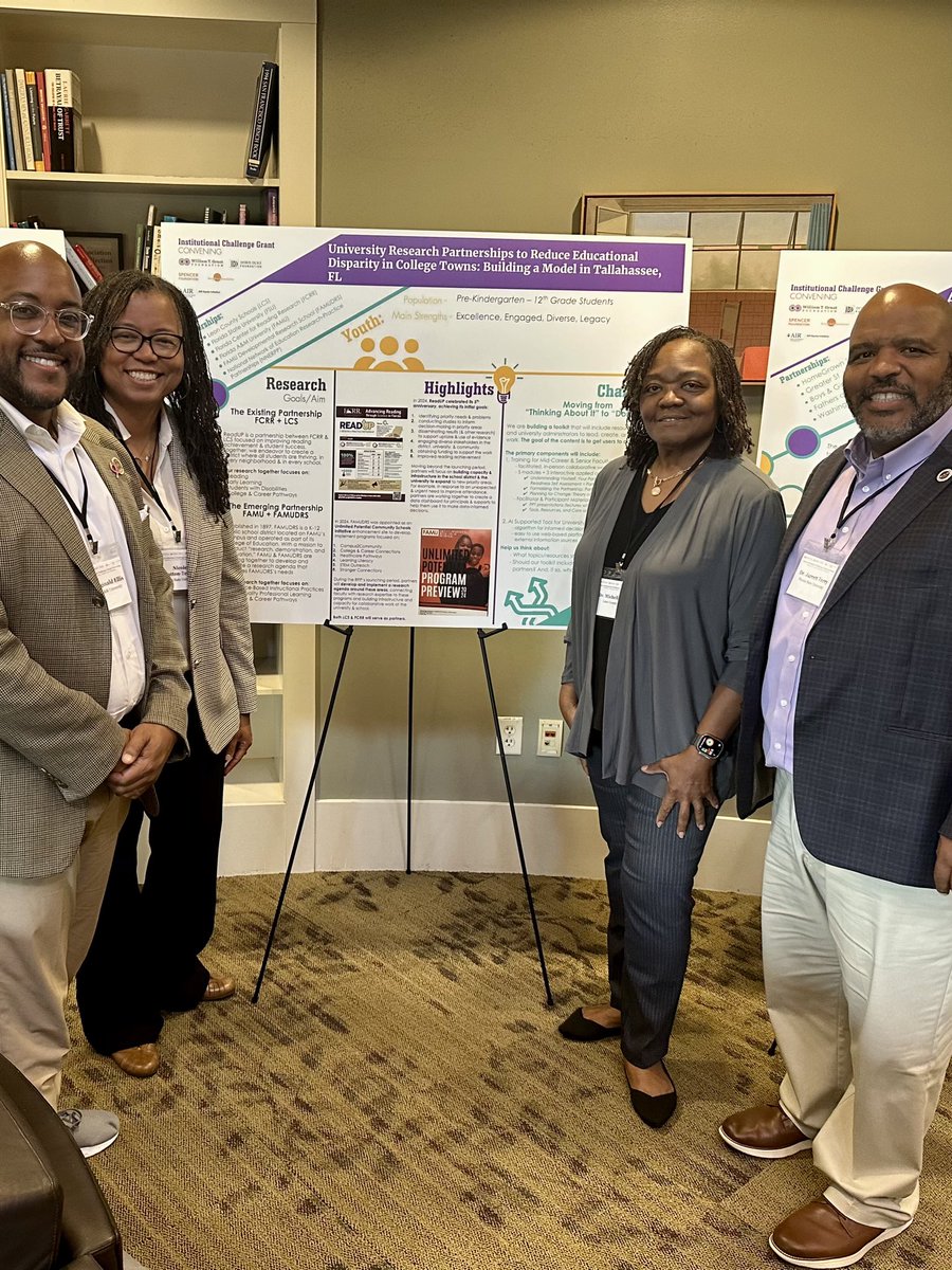 TheDrPT's tweet photo. Always enjoy learning &amp; sharing about our @TheFCRR + @LeonSchools + @FAMU_1887 + @FloridaState partnerships at the annual @wtgrantfdn Institutional Challenge Grantees meeting. https://t.co/6OWc6UQ7RZ