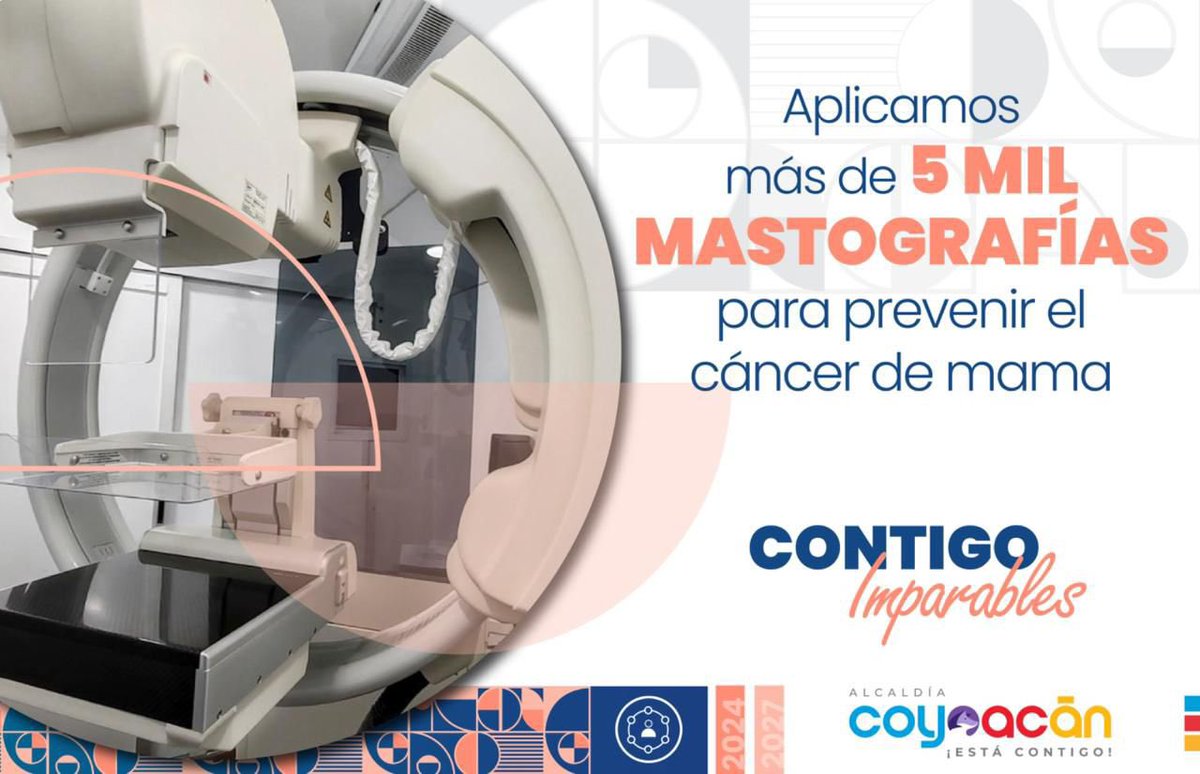 #MesRosa Gracias al convenio de colaboración con <a href="/FUCAMM/">FUCAM Cáncer de Mama</a>, Coyoacán es la 1ª alcaldía en otorgar atención preventiva para #CáncerdeMama 🩺🚺 Hemos brindado más de 5 mil 100 mastografías y vamos por más. #ContigoImparables