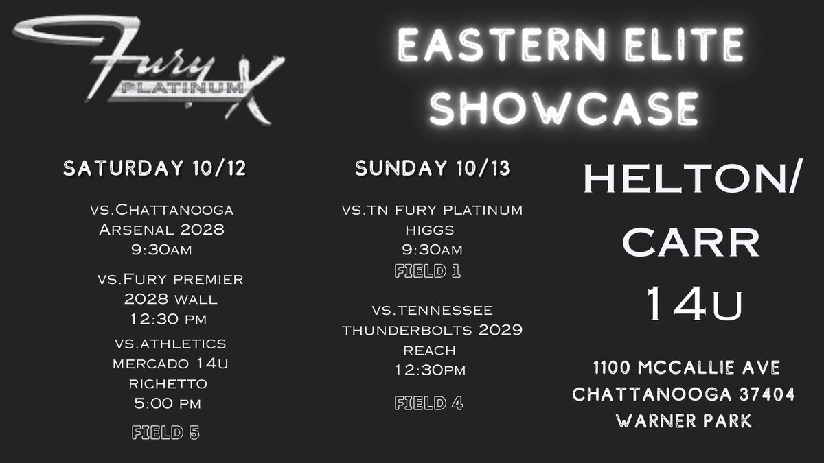 So excited to start the fall season at Eastern Elite Fall Showcase <a href="/ConnectSports_/">Connect Sports</a> <a href="/FuryXhelton/">Fury Platinum X- Higdon/ Helton</a> <a href="/FuryPlatinum/">FuryPlatinumSoftballClub</a>