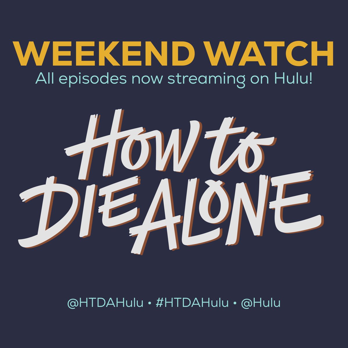 🗣️SPREAD THE WORD🗣️
All episodes of How to Die Alone are now streaming on <a href="/hulu/">Hulu</a>! #WeekendBinge