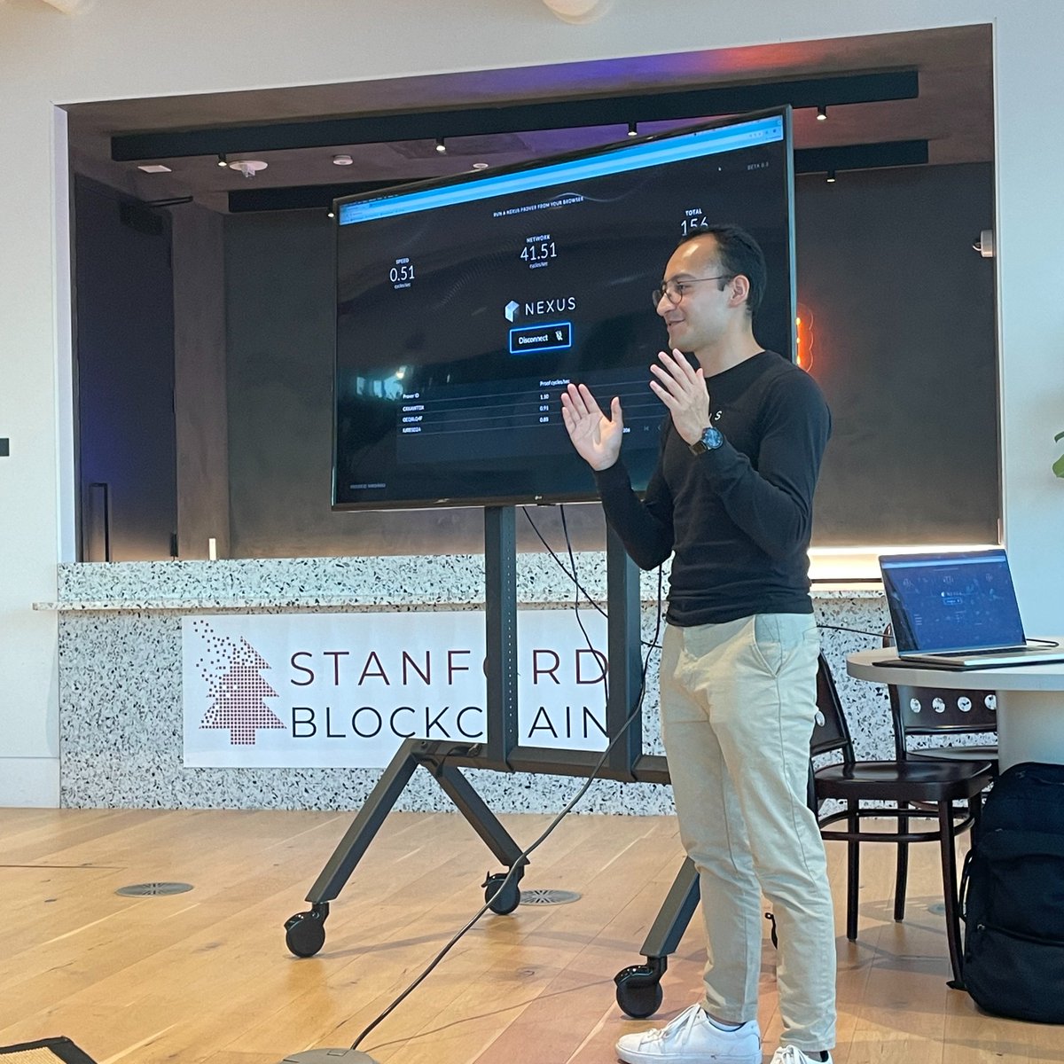 thatdegenvc's tweet photo. The current state of ZK is perceived as "slow" and "not ready" but guys dis some cool tech.

Some advancements @NexusLabsHQ @Starknet @HerodotusDev @QuasmIO shared at sf zk day:

1/ @danielmarinq unveils Nexus' distributed zkVM prover network, computing proofs live across aggregated machines on random programs like https://t.co/89kerBBnib! Maybe we will see a paradigm for distributing proof generation compute one day as vertical scale is introduced with improved node output.