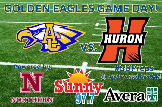 It's Aberdeen Central High School Football game day! 🏈
<a href="/acgefootball/">AC Golden Eagles FB</a> vs. <a href="/hurontigerfb/">Huron Tiger Football</a>
📻ow.ly/wCN750ST8GL
📹ow.ly/XBwC50ST8GK
🎙️@The_Cobra66