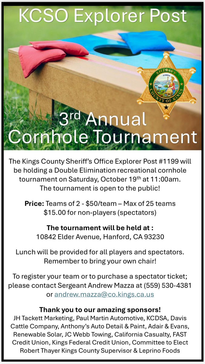 Kings County Sheriff's Office tweet media