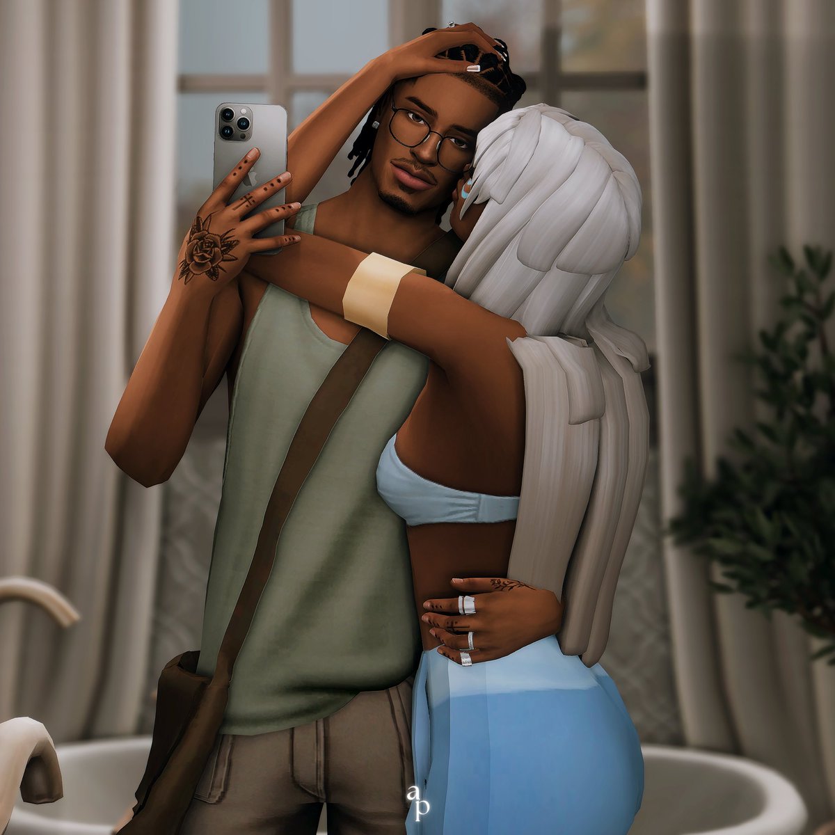 cameron &amp; chasity as milo &amp; kida for spooky day. #TheSims4