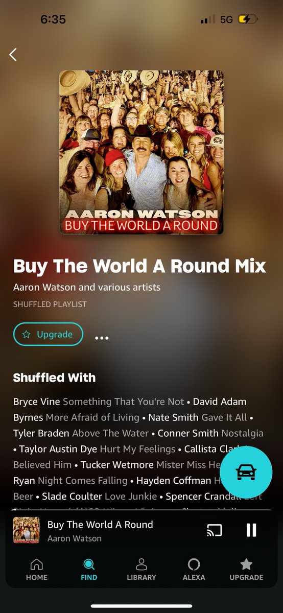 Me leaving work tonight to go see
<a href="/aaron_watson/">Aaron Watson</a> and hopefully get one of the best hugs in the music scene (and a new koozie)! Also, it’s 641pm and ou still sucks!! 🤘🏽