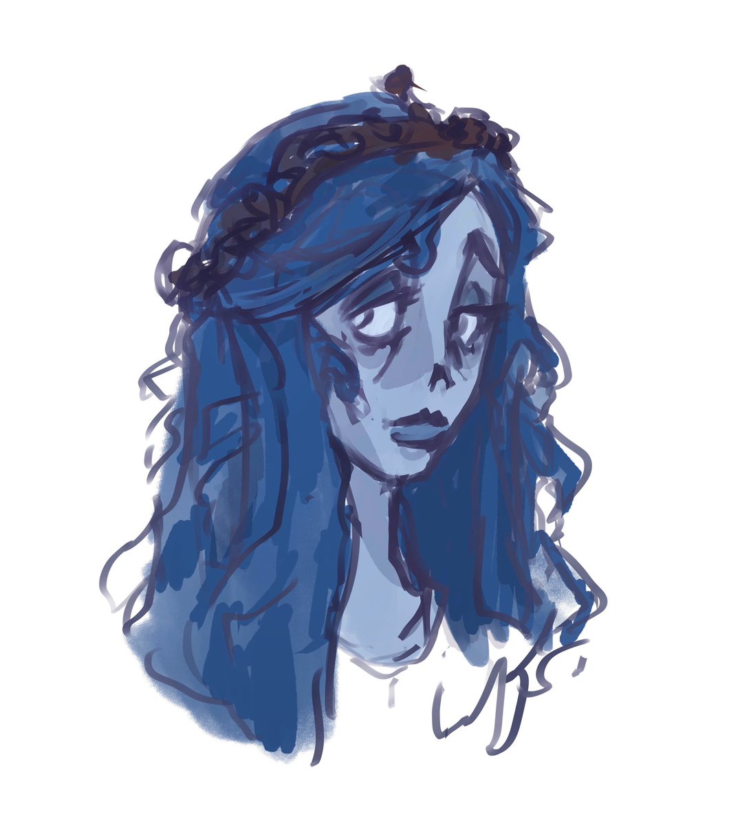 I love Corpse Bride, first movie watched for the spooky season 🎃🎃🎃🦋🦋🦋#doodle #corpsebride #halloween #art #drawing #timburton #digitalart