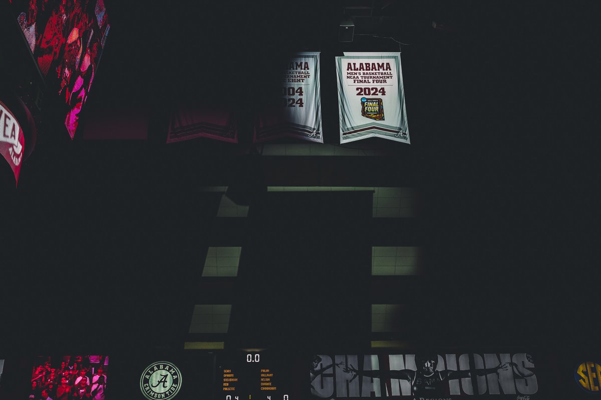 It's official. 

The Final Four banner is up in the rafters!