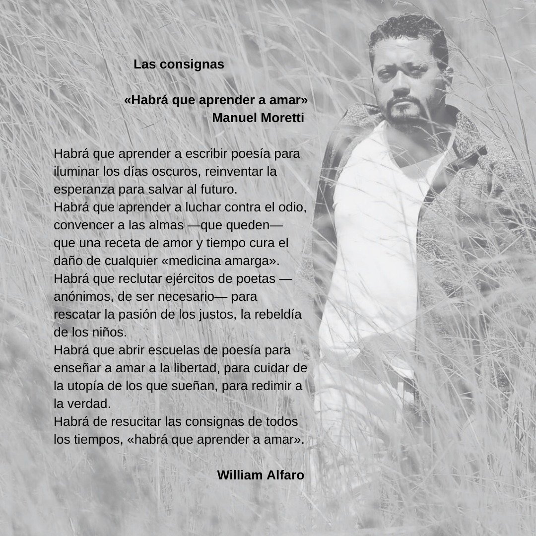 WilliamAlfaroSV's tweet photo. Mi respuesta: un poema, con una consigna de Manuel Moretti. https://t.co/HilXq6jW2R