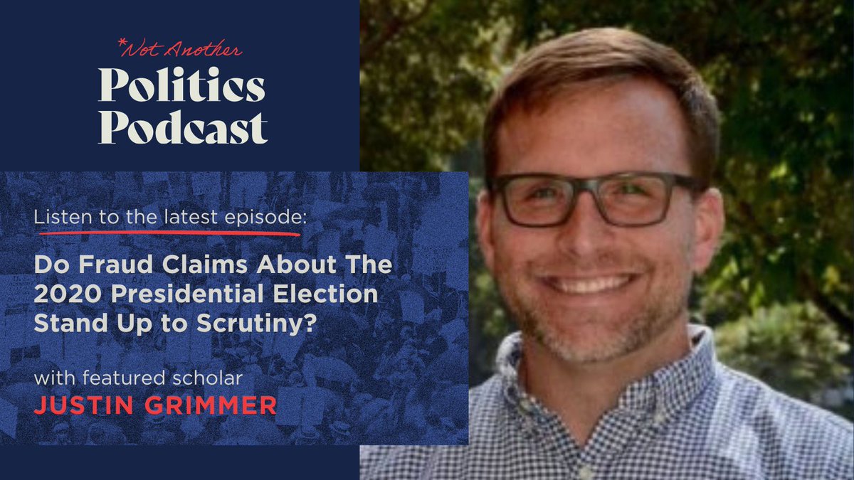 Harris Policy (@harrispolicy) on Twitter photo Investigate the veracity of fraud claims in the 2020 election with guest <a href="/JustinGrimmer/">Justin Grimmer</a> in this week's episode of #NotAnotherPoliticsPodcast. Listen here: har.rs/3NnteXM <a href="/UChicagoCEG/">Center for Effective Government at UChicago</a> Investigate the veracity of fraud claims in the 2020 election with guest <a href="/JustinGrimmer/">Justin Grimmer</a> in this week's episode of #NotAnotherPoliticsPodcast. Listen here: har.rs/3NnteXM <a href="/UChicagoCEG/">Center for Effective Government at UChicago</a>