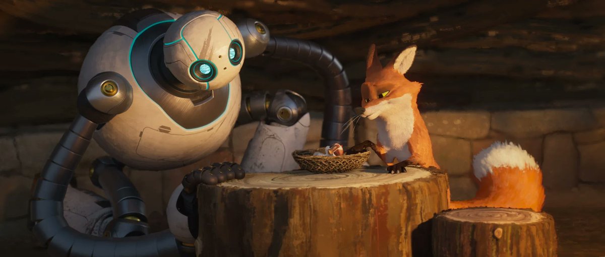 fkmyMesh's tweet photo. On est allés voir "Robot Sauvage" hier soir, et je suis désolé mais je vais pas être original

C'est un sans faute, la réal, la DA, l'histoire, l'humour et l'émotion sont gérés d'une manière qui m'a clairement ému
 La gestion de la lumière de la couleur de la composition 😩🤌 https://t.co/fmGCLEIstO