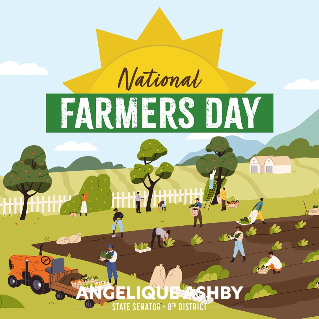 SenatorAshby's tweet image. Happy Farmers Day to all! As Sacramento is the Farm to Fork Capitol, farmers are an integral part of our community. Farmers make the world go 'round! #SacCounty #Sacramento #ElkGrove #SD8