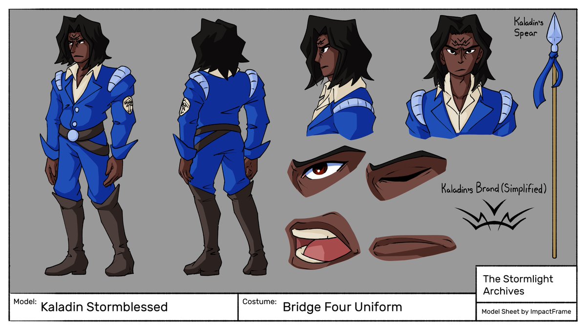 Impact_Frame's tweet image. Worked on this Kaladin model sheet during stream today.