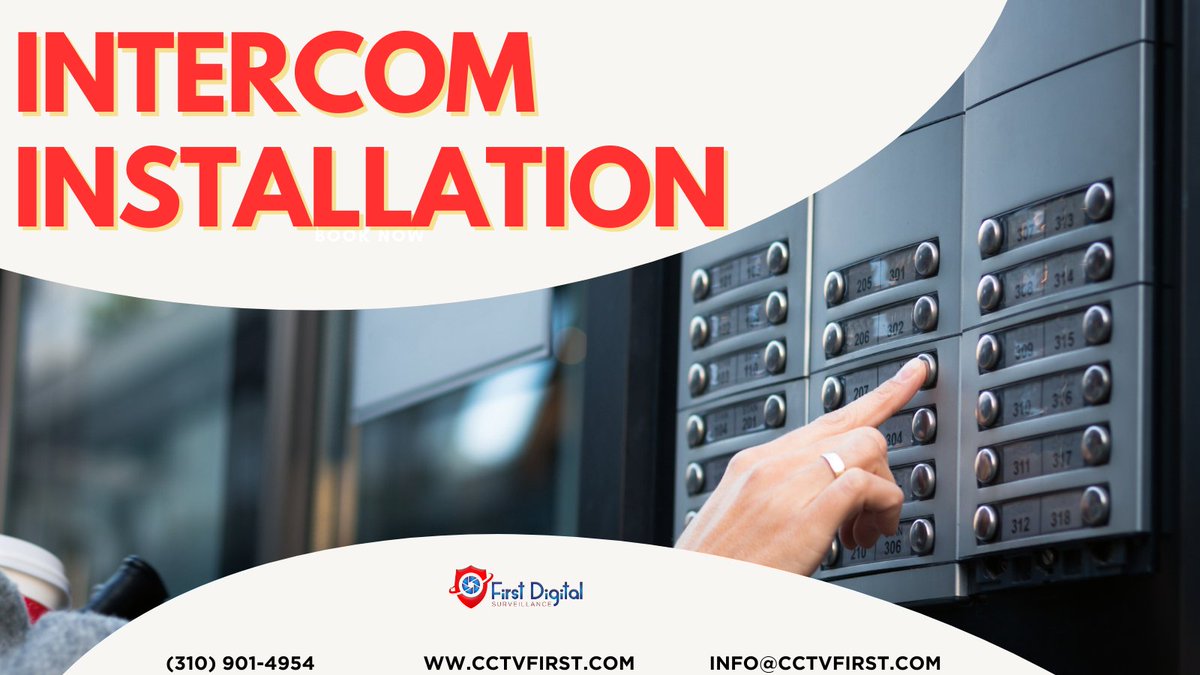 cctv1st's tweet image. 📞 Upgrade your communication with First Digital Surveillance! 🎤 Our professional intercom installation services enhance security and convenience for homes and businesses. Contact us today! 📞 (310) 901-4954 🌐 cctvinstallation-losangeles.com #IntercomInstallation #HomeSecurity