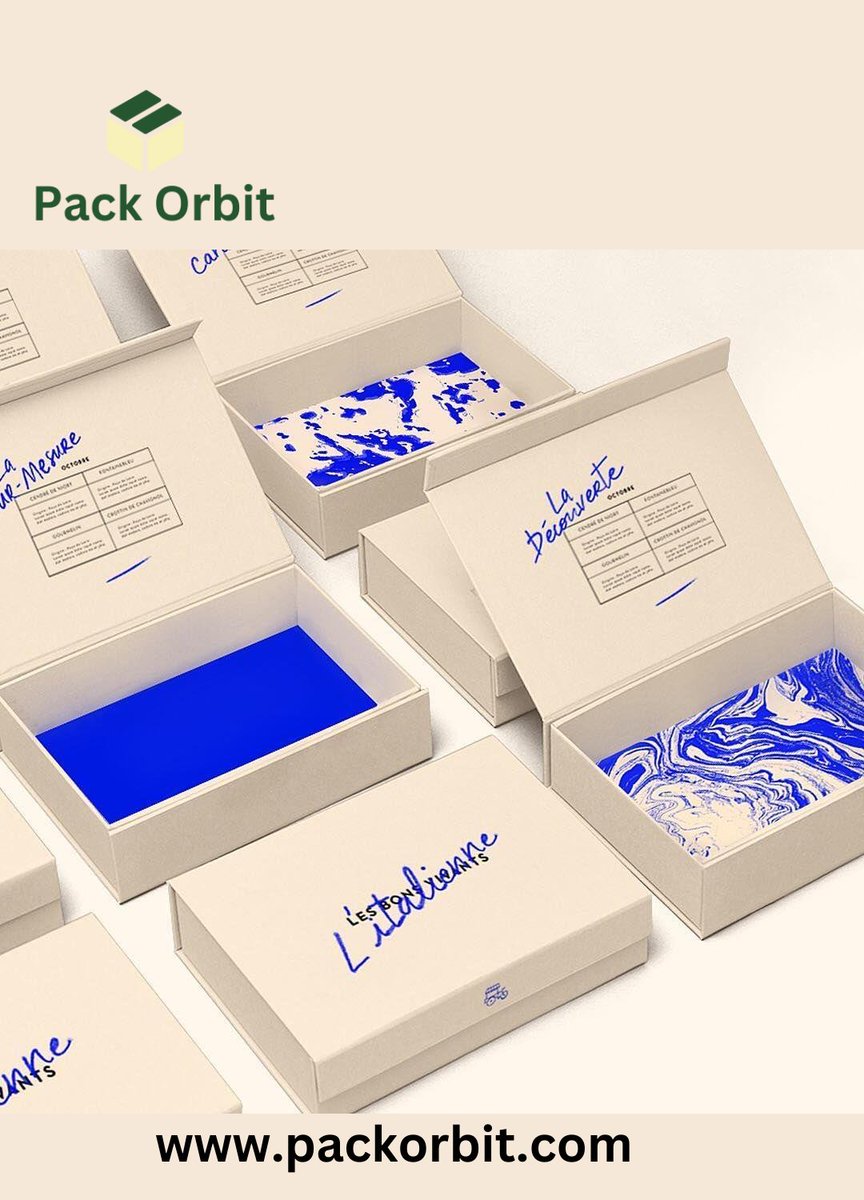 PackOrbit1's tweet image. Elevate your brand with Pack Orbit’s luxury packaging! ✨📦 Custom designs that make a lasting impression for high-end products. Discover more at packorbit.com.
#LuxuryPackaging #PackOrbit #UnboxingExperience #CustomBoxes #PremiumPackaging #Branding #ElegantDesigns