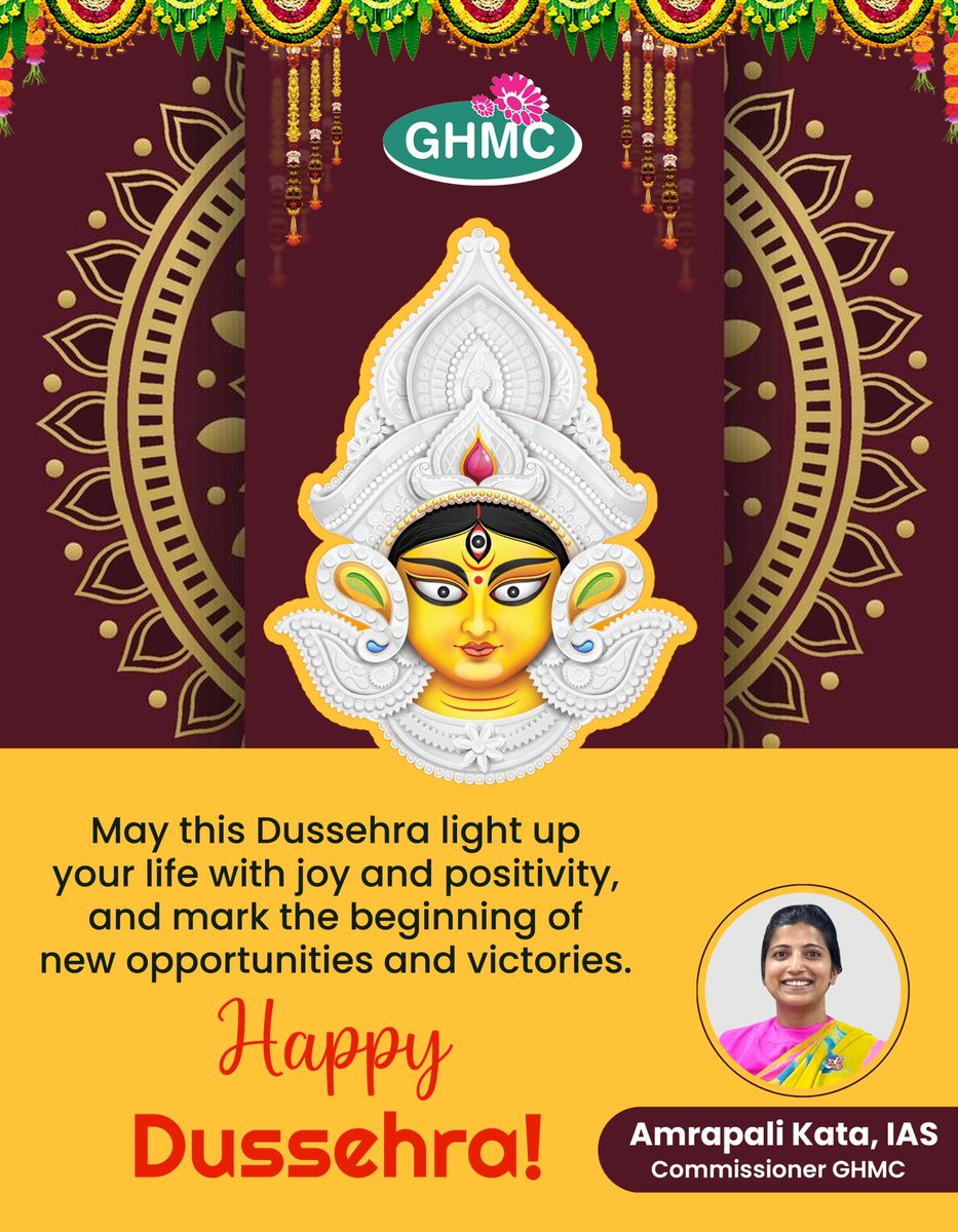 May this Dussehra light up your life with joy and positivity, and mark the beginning of new opportunities and victories.Happy Dussehra!
#Dussehra #ghmc